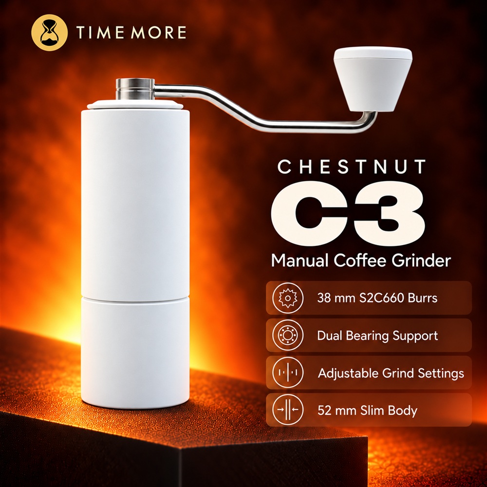 Burr Hand Grinder - TIMEMORE Kastanje C3 Handmatige Koffiemolen Draagbaar