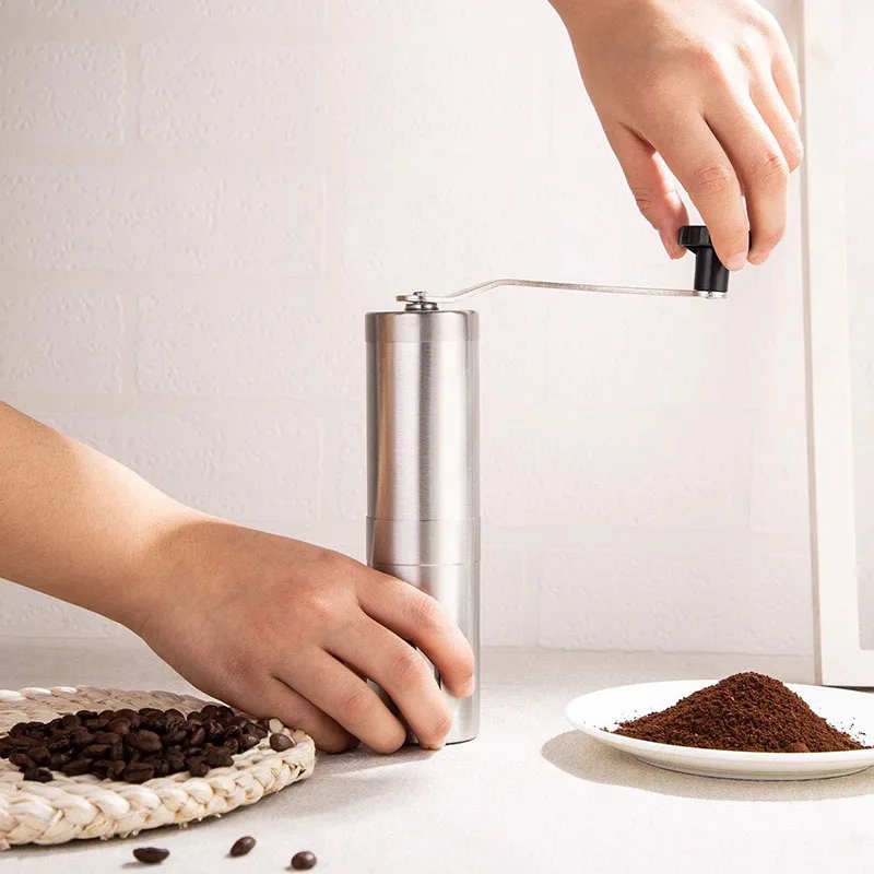 Roestvrijstalen draagbare hand - Burr Hand Grinder recensie en prijs