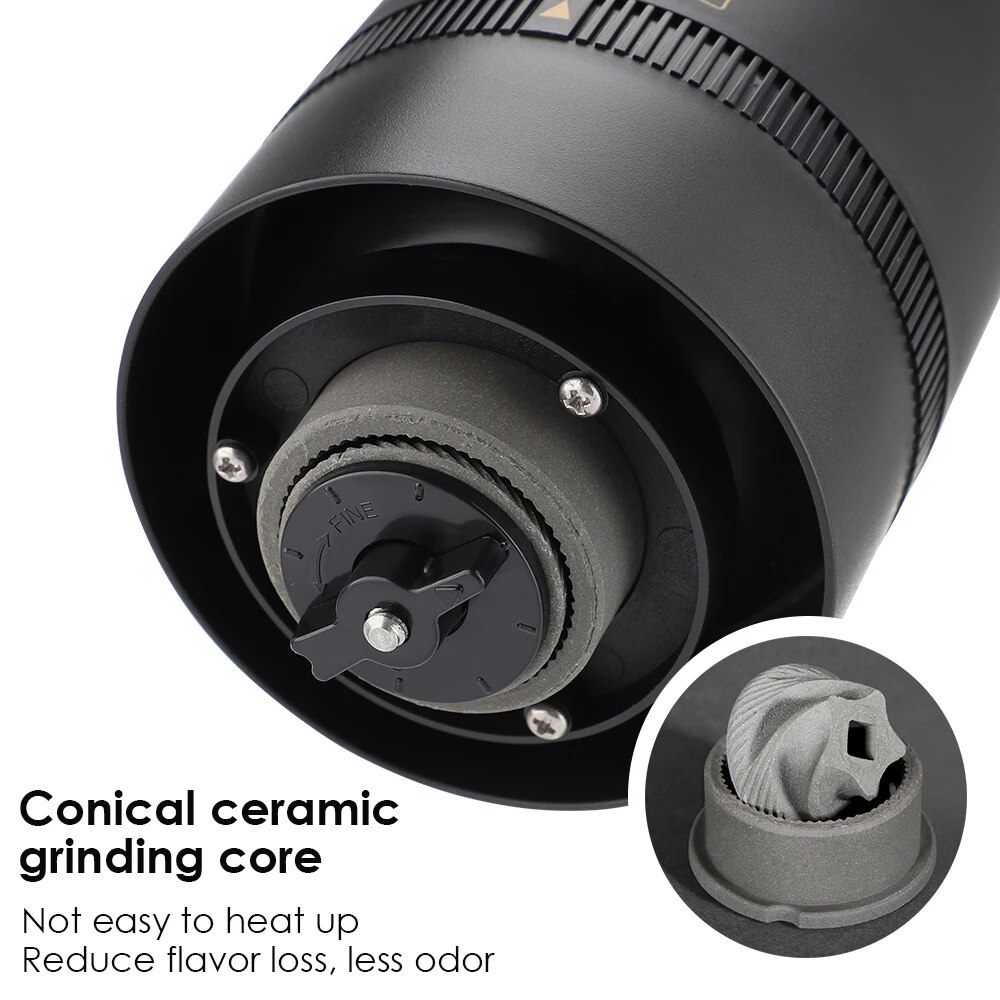 Koffiemolen TYPE C USB Charge  - Burr Hand Grinder recensie en prijs