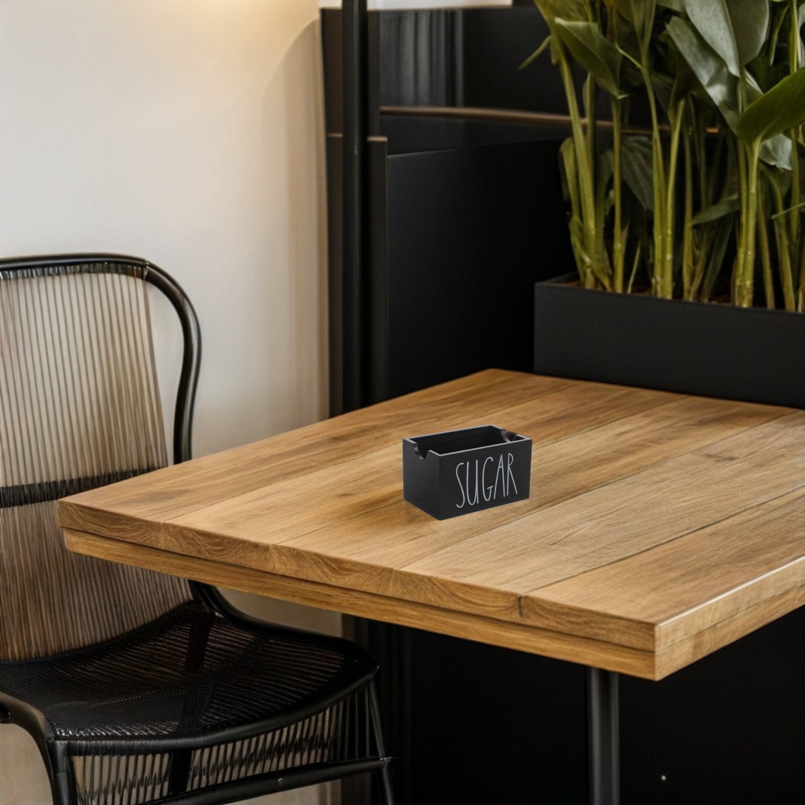 Houten houder voor suikerzakje - Coffee Tea Sugar recensie en prijs